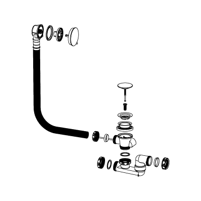 Illustration d’un vidage de baignoire Valentin
